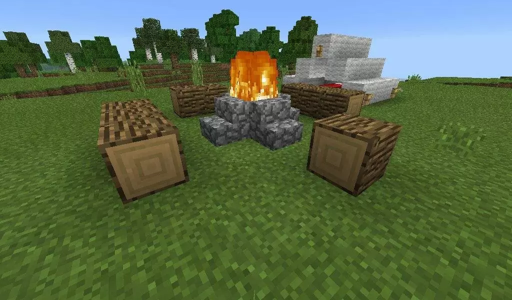 How to make a campfire in Minecraft?